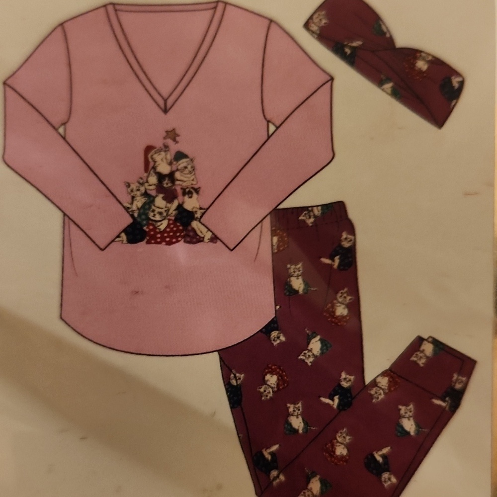 Simple Pleasure Cat Pajamas size XL set Cats NEW